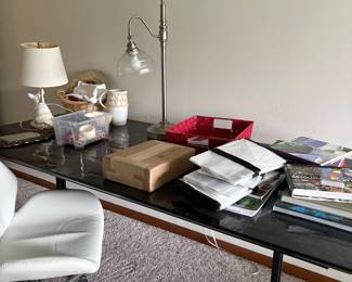 Black lacquer desk $150