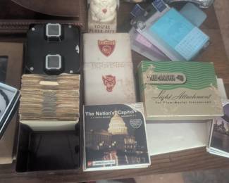 Vintage view master with bakelite case and light