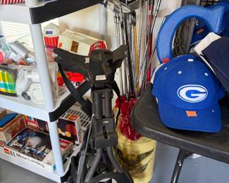 Golf clubs, golf cart
