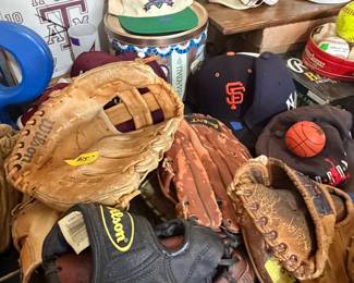 Vintage baseball gloves