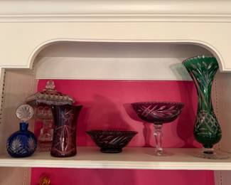 Bohemian cut glassware