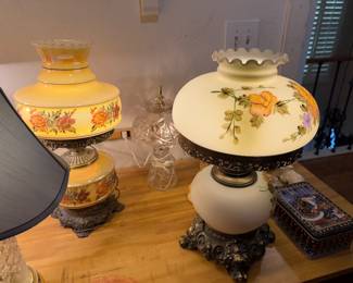 Vintage Hurricane lamps