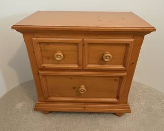 Broyhill Fontana Solid Pine Nightstand with Two Drawers