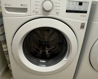 LG WM3400CW Front Load Washer and DLE3400W Electric Dryer Set