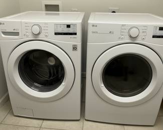LG WM3400CW Front Load Washer and DLE3400W Electric Dryer Set