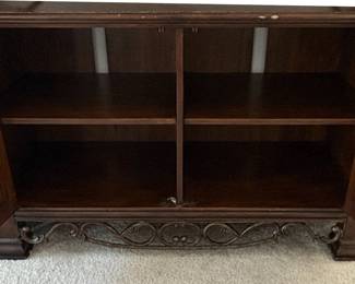 Dark Wood Entertainment Center with Bookcases by Hooker Furniture