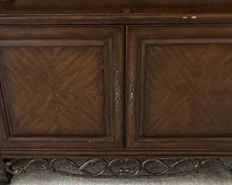 Dark Wood Entertainment Center with Bookcases by Hooker Furniture