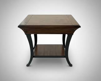 Transitional Style Wood and Metal Coffee Table and End Tables Set