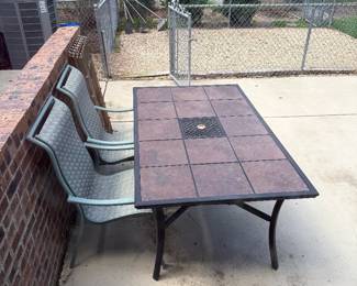 5-Piece Tile Top Patio Dining Set