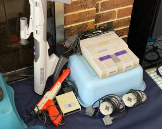 Super Nintendo console and accessories