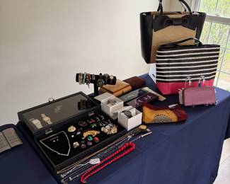 Assorted Jewelry and Watches (Skagen), Hand Bags, Accessories (Valentino, Kate Spade, Coach)  