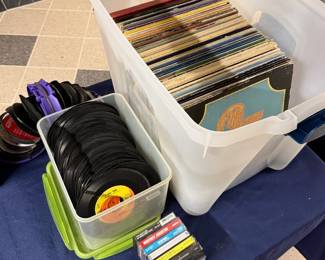 Selection of Albums, 45s, CDs and Tapes