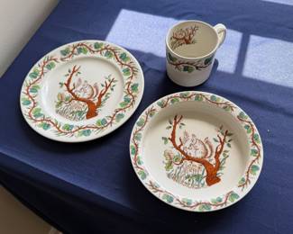 Tiffany & Co Squirrel plates and cup set