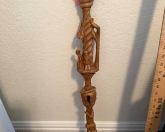 African carved walking stick