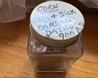 CarbonDated Corn Cob and Silk Specimen Jar  A.D. second image