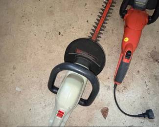 Set of Electric Hedge Trimmers Craftsman and Black Decker