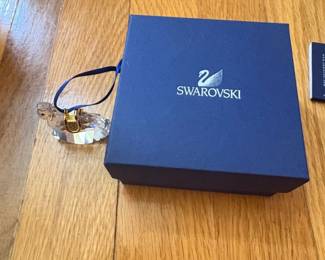 Swarovski Crystal Rocking Horse Ornament Gold Tone Saddle second image