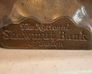 The National Shawmut Bank of Boston Indian Chief Bust Coin Bank  third image
