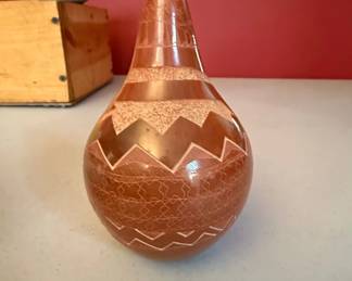 Peruvian HandCarved Gourd Calabash second image