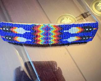 Native American Beaded Cuff Bracelet  Navajo