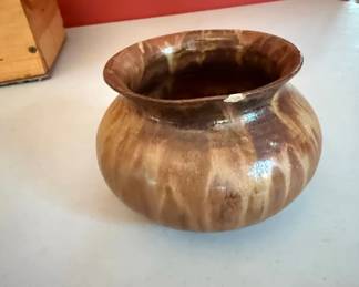 Studio Pottery Vase with SL  Mark