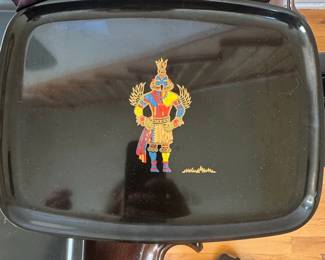 Couroc Hummingbird Kachina Serving Tray