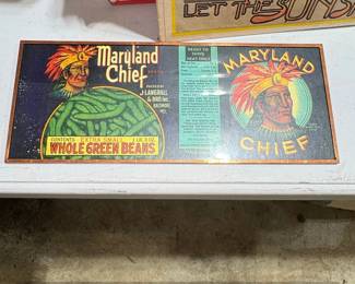 Maryland Chief Brand Whole Green Beans Can Label