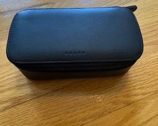 Coach Black Leather Travel Kit