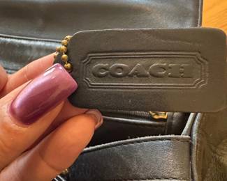 Coach Black Leather Dinky Backpack second image