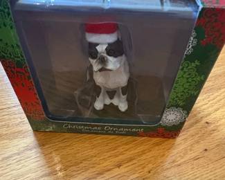 Sandicast Boston Terrier Christmas Ornament