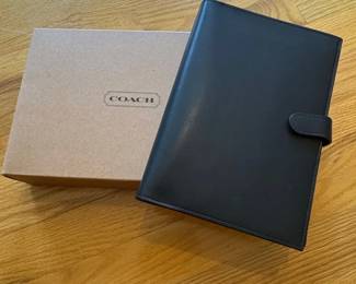 Coach Leather Planner and Address Book Set with Diary