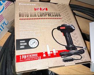 Firestone PSI V Auto Air Compressor with Pin Attachment Set