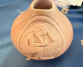 Terracotta Ocarina with Incised Figure