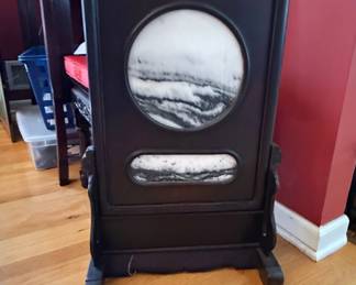 Vintage Chinese Dream Stone Table Screen