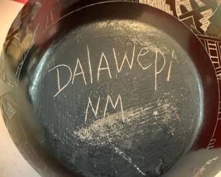 DALAWEPI NM Etched Blackware Pottery Vase fourth image
