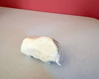 White Stone Bison Figurine