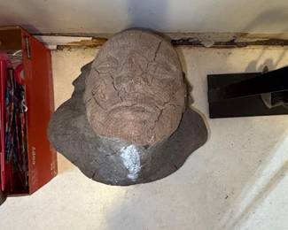 Carved Wooden Head Sculpture second image