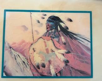 Native American Chief Lithograph Print by Jim Prindiville