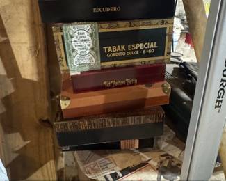 Assorted Vintage Cigar Boxes  ESCUDERO, TABAK ESPECIAL, Fat Bottom Betty