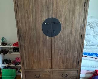 Chinese Elm Wood Cabinet Armoire third image