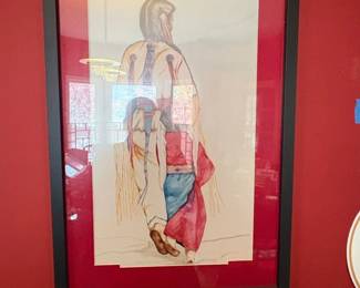 Native American Dancer Watercolor Painting
