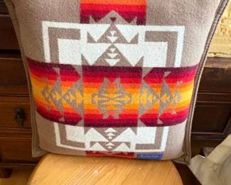 Pendleton Chief Joseph Beaver State Wool Blanket Pillow