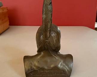 The National Shawmut Bank of Boston Indian Chief Bust Coin Bank  second image