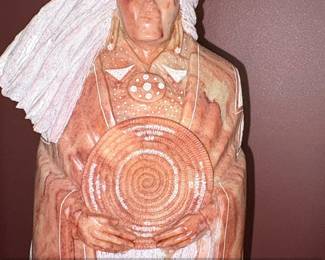 Native American Woman Sculpture by Leslie Pablo third image