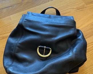 Coach Black Leather Dinky Backpack