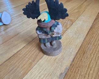 Carved Wooden Moose Kachina Doll