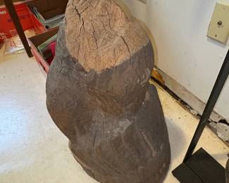 Carved Wooden Head Sculpture third image