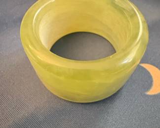 Yellow Jade Bangle Bracelet