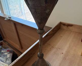 Vintage Tin Celestial Motif Candlestick Holder
