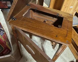 Antique Sewing Machine Cabinet second image